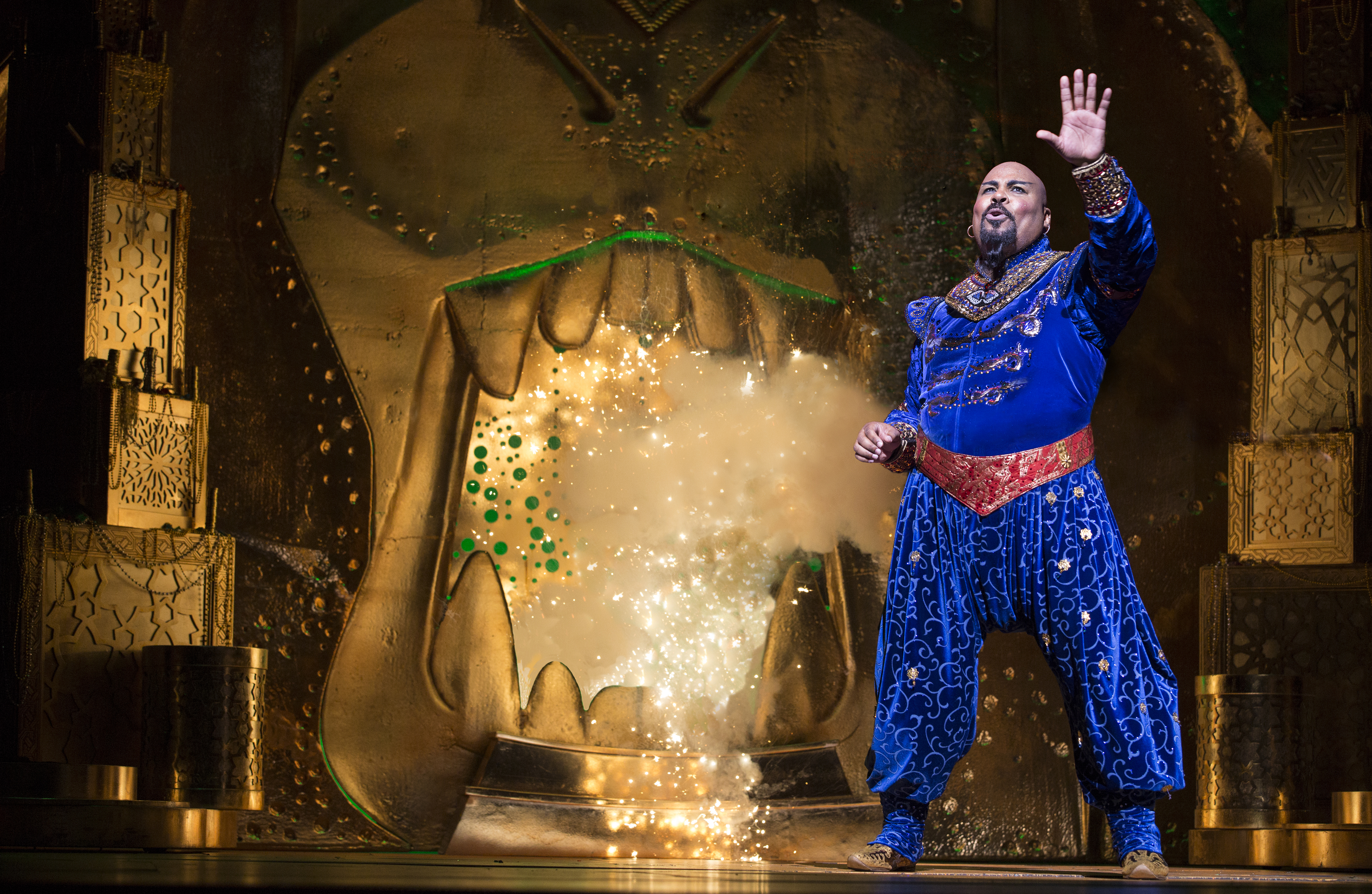 James Monroe Iglehart as The Genie, photo by Cylla von Tiedemann