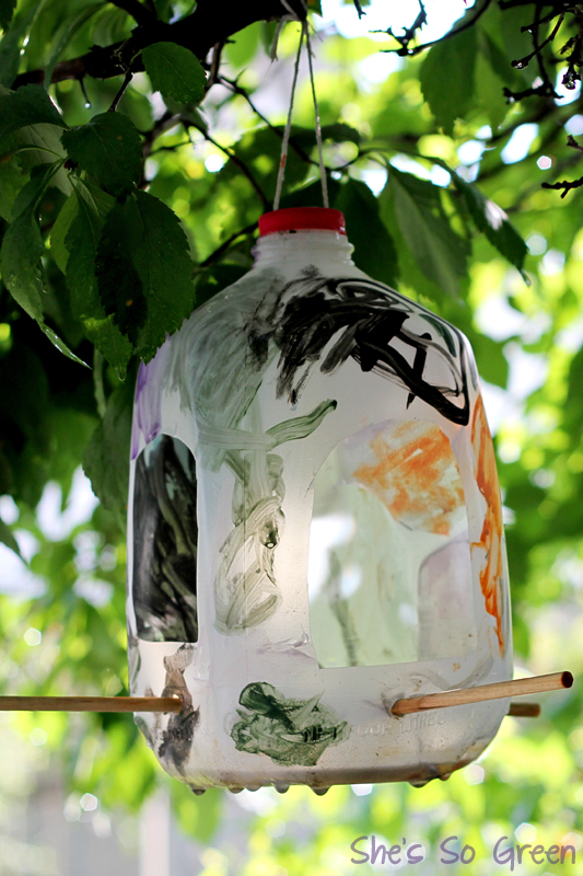Milk Jug Bird Feeder UrbanMoms