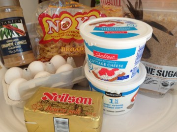 Noodle Pudding Ingredients