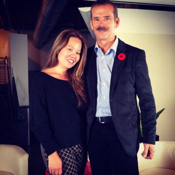 Chris Hadfield with Sonya