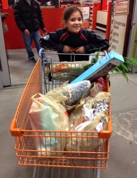 My 10 year-old Home Depot holiday decoration consultant. 