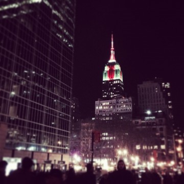 Empire State Building during the Holidays - Photo Credit; Sonya D.. 