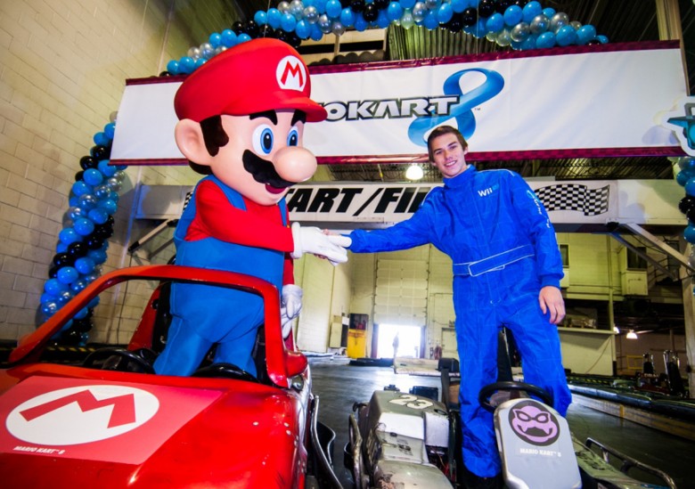 Jeff Kingsley at the launch event for Mario Kart 8