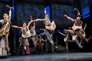 Broadway company of NEWSIES. Photo by Deen Van Meer.