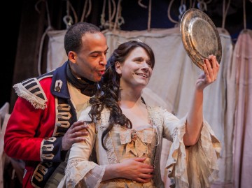 Nathan Ives-Moiba and Jessica Tomchak in Our Country's Good. Courtesy of Mirvish Productions