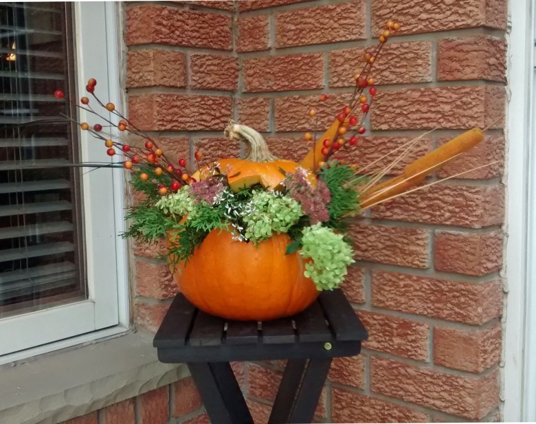 Flower Basket Jack-O-Lantern: DIY Natural Fall Centerpiece - UrbanMoms