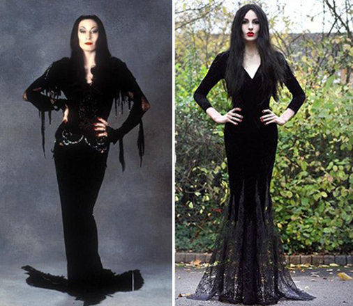 morticia addams costume diy