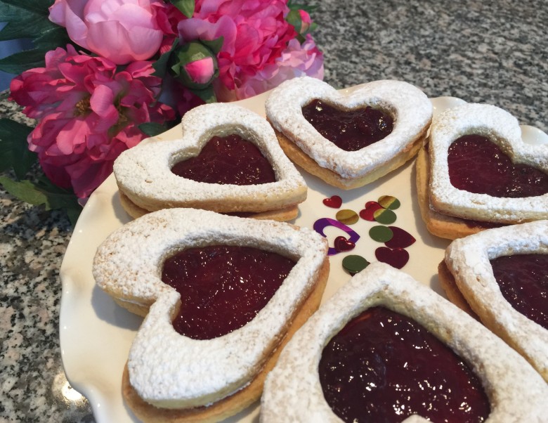 Raspberry Heart Cookies