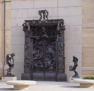 The Gates of Hell, 1880–1900 Bronze, Coubertin Foundry, no. 5.  Posthumous cast authorized by Musée Rodin, 1981 636.9 x 401 x 84.8 cm. Gift of the B. Gerald Cantor Collection 