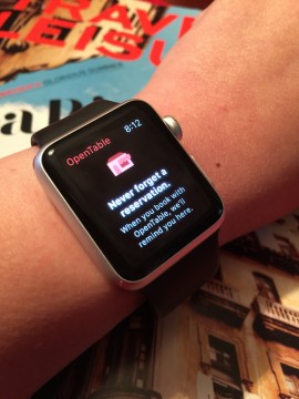 OpenTable on Apple Watch