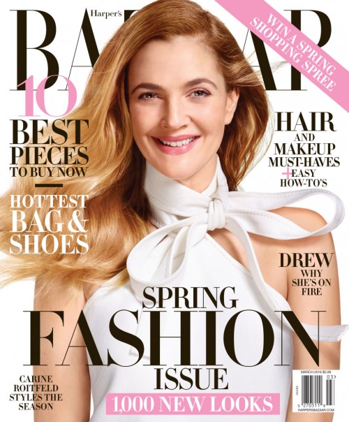 drew barrymore harpers bazaar cover