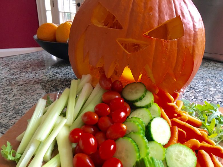 Pumpkin head. Halloween food